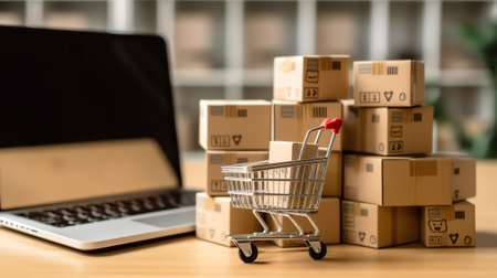 Long-term online asset allocation / sustainable growth for wealth management concept : Boxes of finaの素材