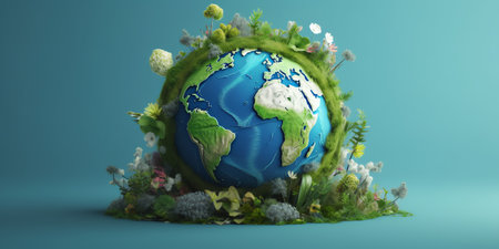 World biodiversity for sustainable ecological environment, and harmony living with nature concept. Eの素材