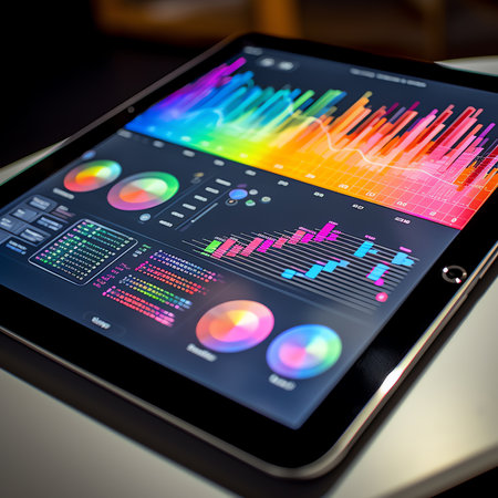 Silver pen adn digital tablet pc lie on office table against business chart background closeup. Indiの素材