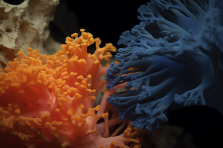 Giant Branching Gorgonian Sea Fan coral (Seafan) with colorful soft coral reef and marine life at Noの素材