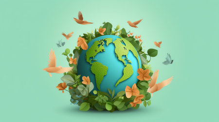 Geography and Biodiversity of the Earth,  world wildlife by Animal on earth, wildlife concept, envirの素材