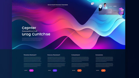 Invitation web banner to the online conference. Business webinar invitation design. Announcement posの素材