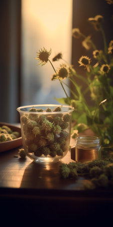 Portland, OR, United States - March 1, 2019: Still life of Berry White cannabis flowersの素材
