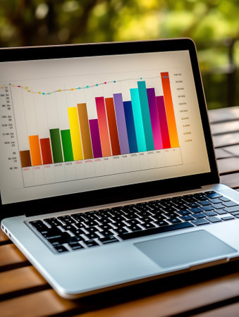 POZNAN, POL - JUN 22, 2022: Laptop computer displaying logo of Google Analytics, a web analytics serの素材