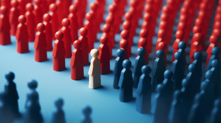 Leadership concept, difference between boss and leaderの素材