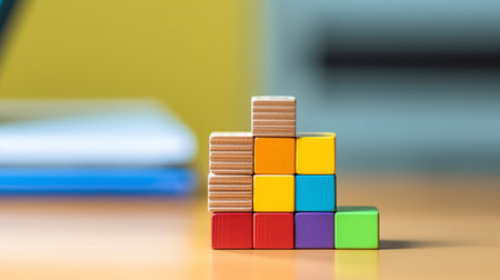 QLAC Qualified Longevity Annuity Contract text on wooden block on a chart backgroundの素材