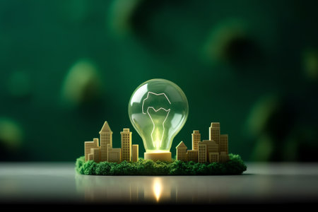 Alternative or renewable energy financing program, financial concept : Green eco-friendly or sustainの素材