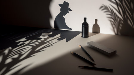Paper cut-outs and shadows representing graphsの素材