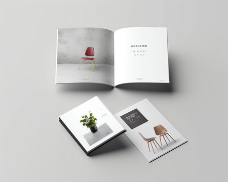 Square Brand Manual Template, Simple style and modern layout Brand Book, Brand Identity, Brand Guideの素材