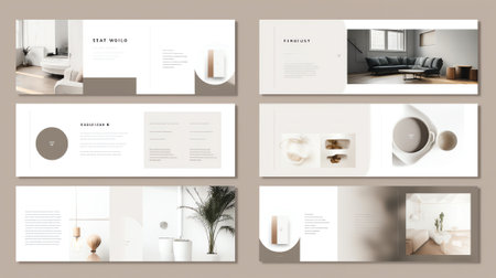 Square Brand Manual Template, Simple style and modern layout Brand Book, Brand Identity, Brand Guideの素材