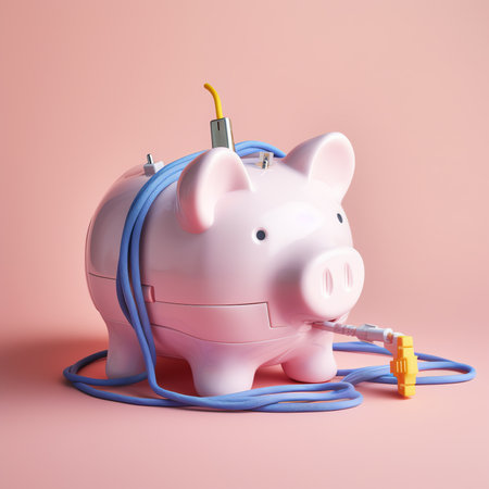 Abstract of saving money background for business and finance concept. Pink plastic assembly kit of "の素材