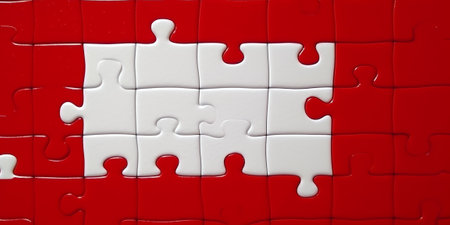 Budget 2019. The inscription on the missing element of the puzzle. Folded white puzzles elements andの素材