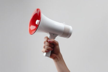 Megaphone, Using Voice, Advertisement.の素材