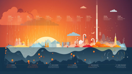 Air Pollution Vector Design - Global Warming Illustrationの素材