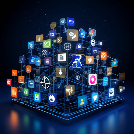 Online Digital marketing advertise on social media platform increase revenue traffic connecting withの素材