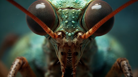 Close up view of ledra aurita or the eared leafhopperの素材