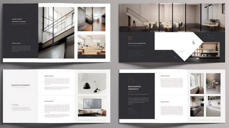 Landscape Brand Guideline Template, Simple style and modern layout Brand Identity, Brand Manual, Guiの素材