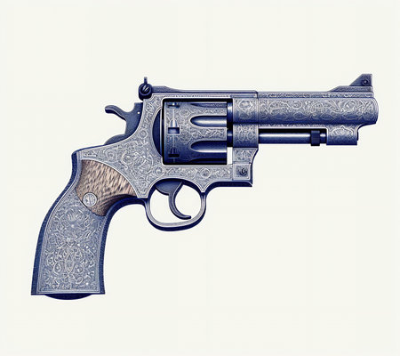 Inside gun barrel template. Classical James Bond, agent 007 theme remastered into a vector illustratの素材