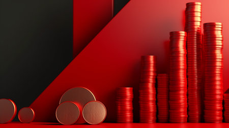 Asset allocation concept. 3d illustrationの素材