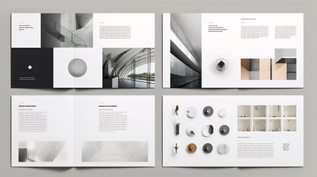 Brand Guideline Template, Simple style and modern layout Brand Book, Brand Identity, Brand Manual, Gの素材