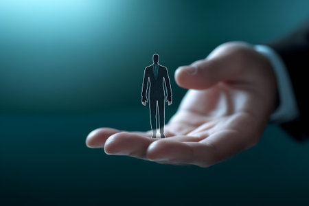 Annuity text balancing on a fingerの素材