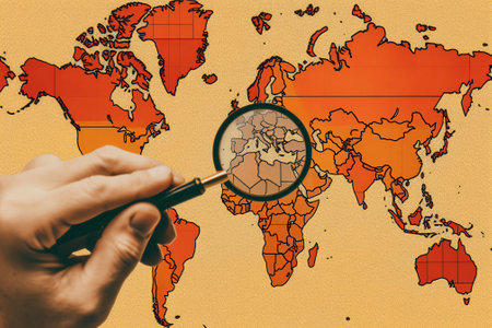 Global business expansion, open branches of the company, franchise in a new location, the concept ofの素材