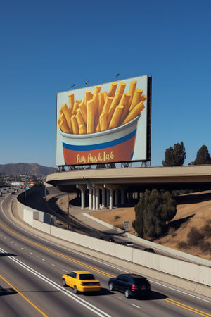 Illustration depicting a highway gantry sign with a corrupt or honest concept. Blue sky background.の素材