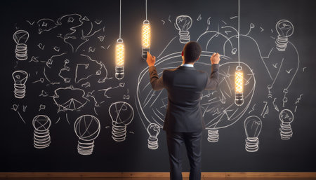 Businessman Writing Business Plan Growth Conceptの素材