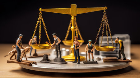 Team work and team ethics Justice Law Order Legalの素材