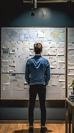 Businessman Brainstorming About Marketing Strategyの素材