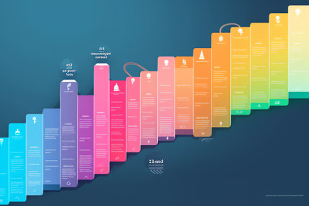Business infographic template. Organization chart with 7 steps, options. Vector chart.の素材