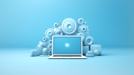 Web UI-UX design, web development concept. Web design, application design, coding, and web buildingの素材