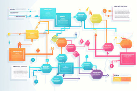 Decision making flow chart process, business conceptの素材