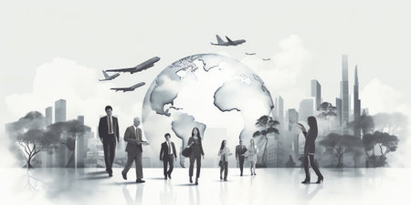 Global Business or International Corporate as Artの素材