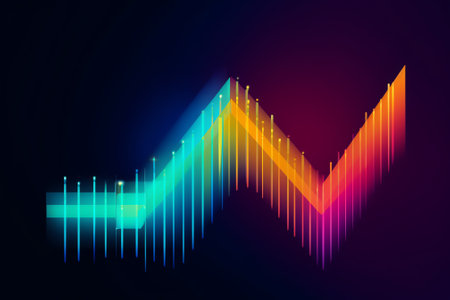 Up arrows on deep blue background space with one big arrow. Business growth, development progress, fの素材