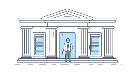 Business decision making, choice of market entry strategy concept. Businessman and businesswoman choの素材