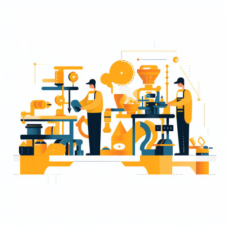 Small business owners and stuff. Barista, chef, tailor, hairdresser, baker and barber. Local businesの素材