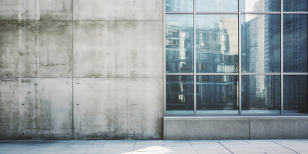 a fragment of an urban concrete wall of a building and an asphalt sidewalk, a building facade, a temの素材