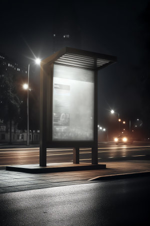 Bus stop with bench in city. Empty bus stop. Cars. Transport concept. bus stop on city street. In thの素材