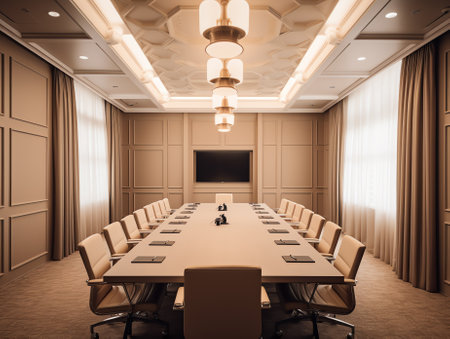 Large conference room for presentations and lecturesの素材