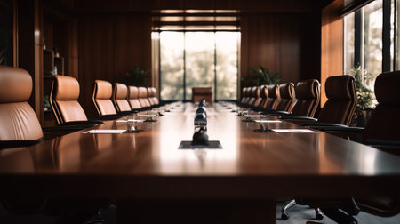 A detail shot of a meeting room often referred to as MICE by the hospitality fraternityの素材
