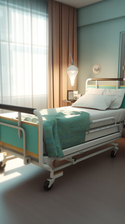 Empty Bed On Hospital Wardの素材