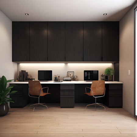 3d render of modern office, working roomの素材