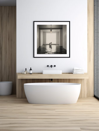 Bathroom interior decoration by the tubの素材