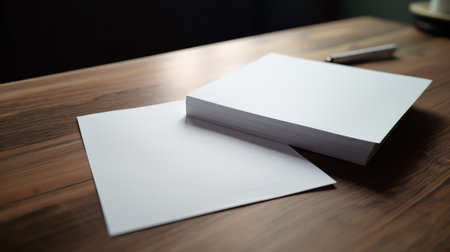 White paper with pen in meeting room.の素材