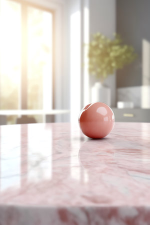 Blurred bathroom background and Marble counter table top can be used mock up for montage products diの素材