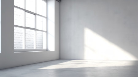 White clean wall with window lightの素材