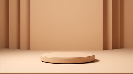 3D rendering of abstract background. Podium for show product. Blank scene showcase mockup with emptyの素材