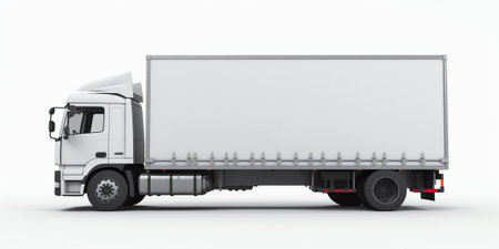 White Truck Bed, empty bad of an modern white truck, daylightの素材