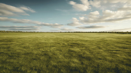 Beautiful empty grass fieldの素材
